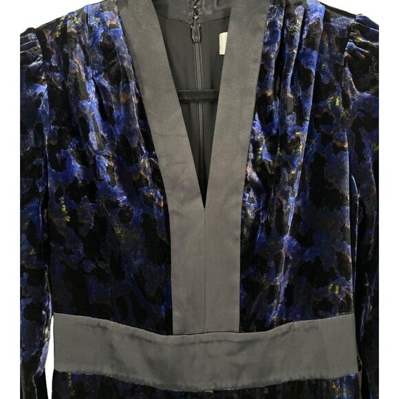 Diane Von Furstenberg Jumpsuit Vegas velvet leopard size 4 DEFECT - Picture 4 of 9